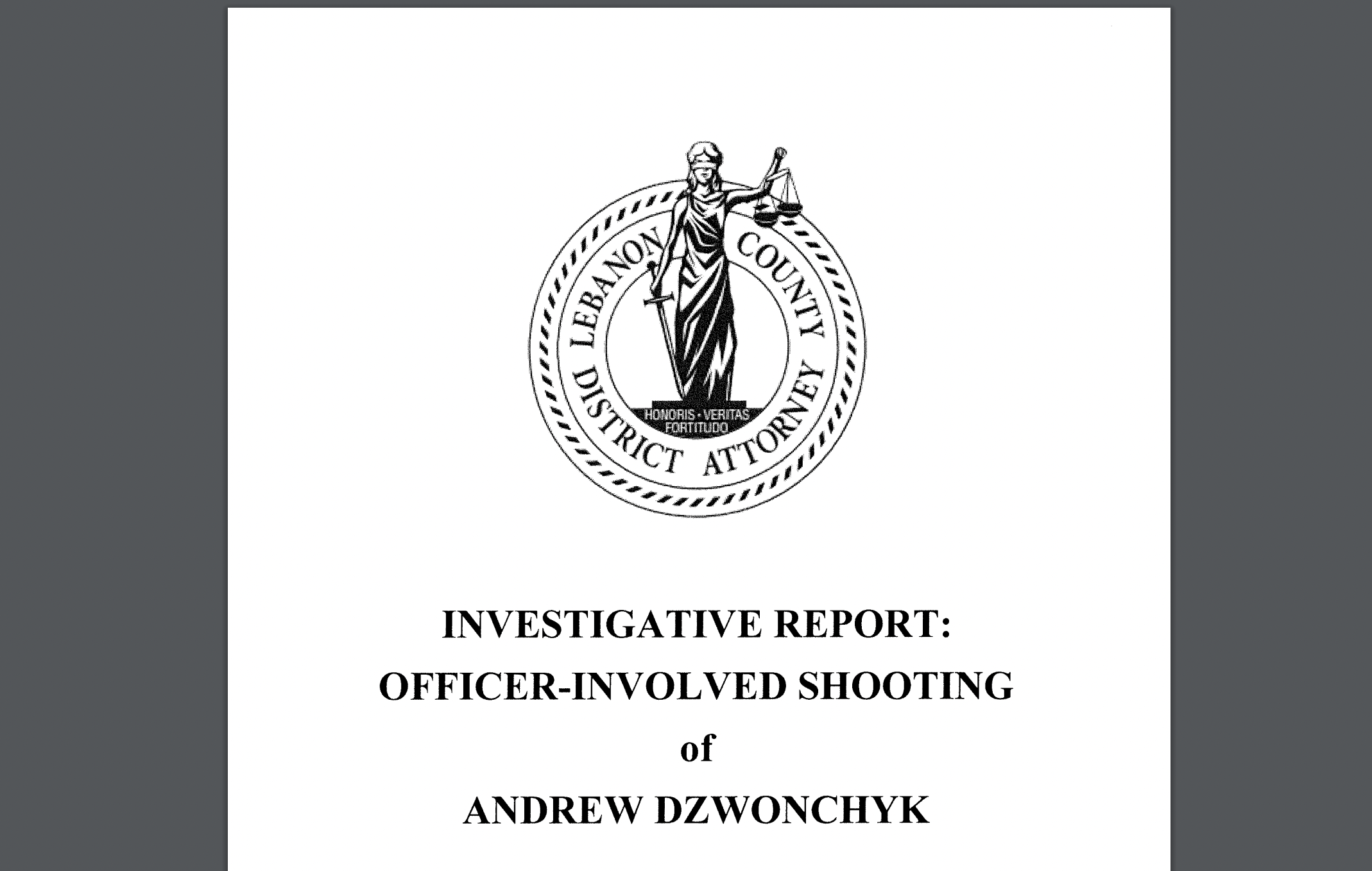 DA says Nov. 2021 shooting of Andy Dzwonchyk by PSP trooper was